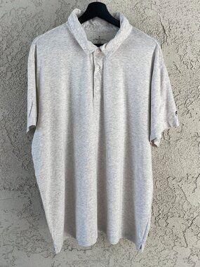 Fabletics 24/7 Hybrid365 Polo XXL Gray Heather Cotton Modal Stretch